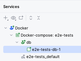 Screenshot of IntelliJ IDEA’s “Services” interface for Compose files