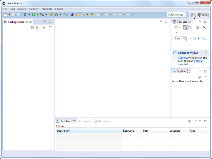 Open the Perspectives window